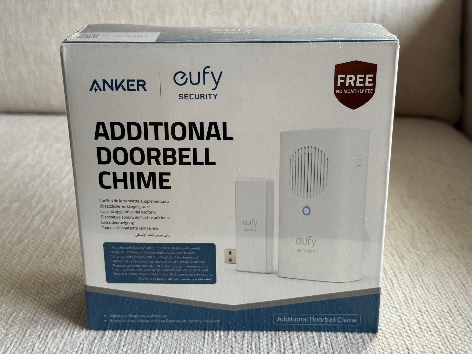 Eufy Security Extra Deurbel Chime - Nieuw in doos, Ophalen of Verzenden, Nieuw