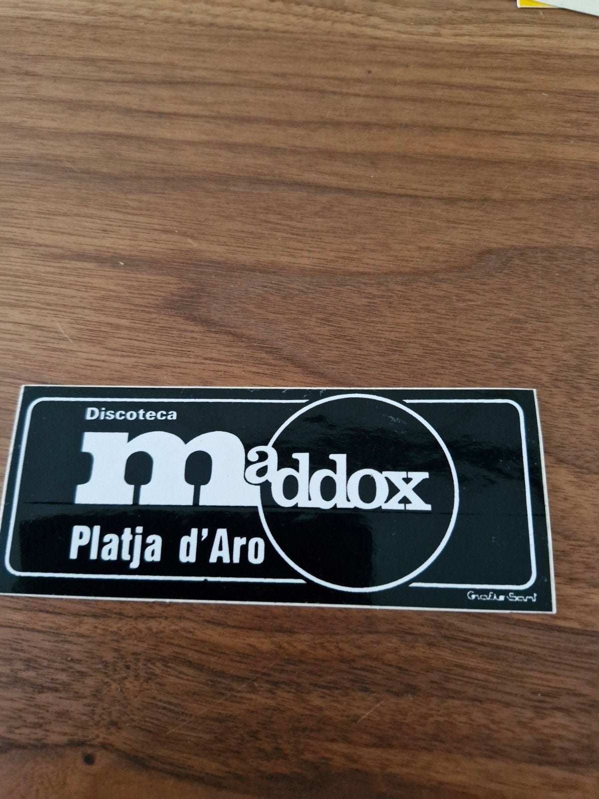 8345 Vintage Discoteca Maddox Platja d'Aro Sticker, Ophalen of Verzenden, Gebruikt, Overige typen