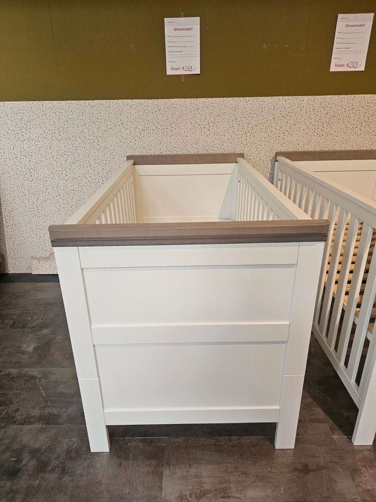 Savigno ledikant 70x140, wit/grijs, Ophalen, Zo goed als nieuw, Ledikant