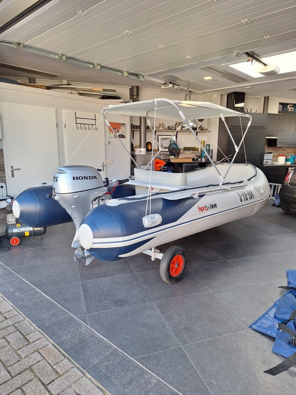 Mooie set van Honda  Honwave T40 met Honda 15PK, Ophalen of Verzenden, Aluminium