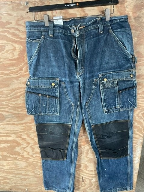 denim werkbroek Carhartt, Kleding | Heren, Ophalen, Gedragen, Blauw, W36 - W38 (confectie 52/54)