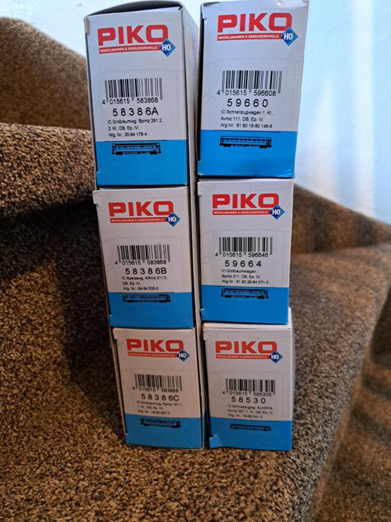 Piko DB IC Rijtuigen, Hobby en Vrije tijd, Modeltreinen | H0, Ophalen of Verzenden, Gelijkstroom, Wagon, Piko
