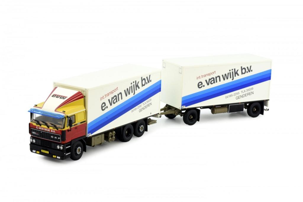 DAF 3600 MW met schamelaanhanger E. van Wijk Genderen 1:50, Ophalen of Verzenden, Nieuw, Bus of Vrachtwagen, Tekno