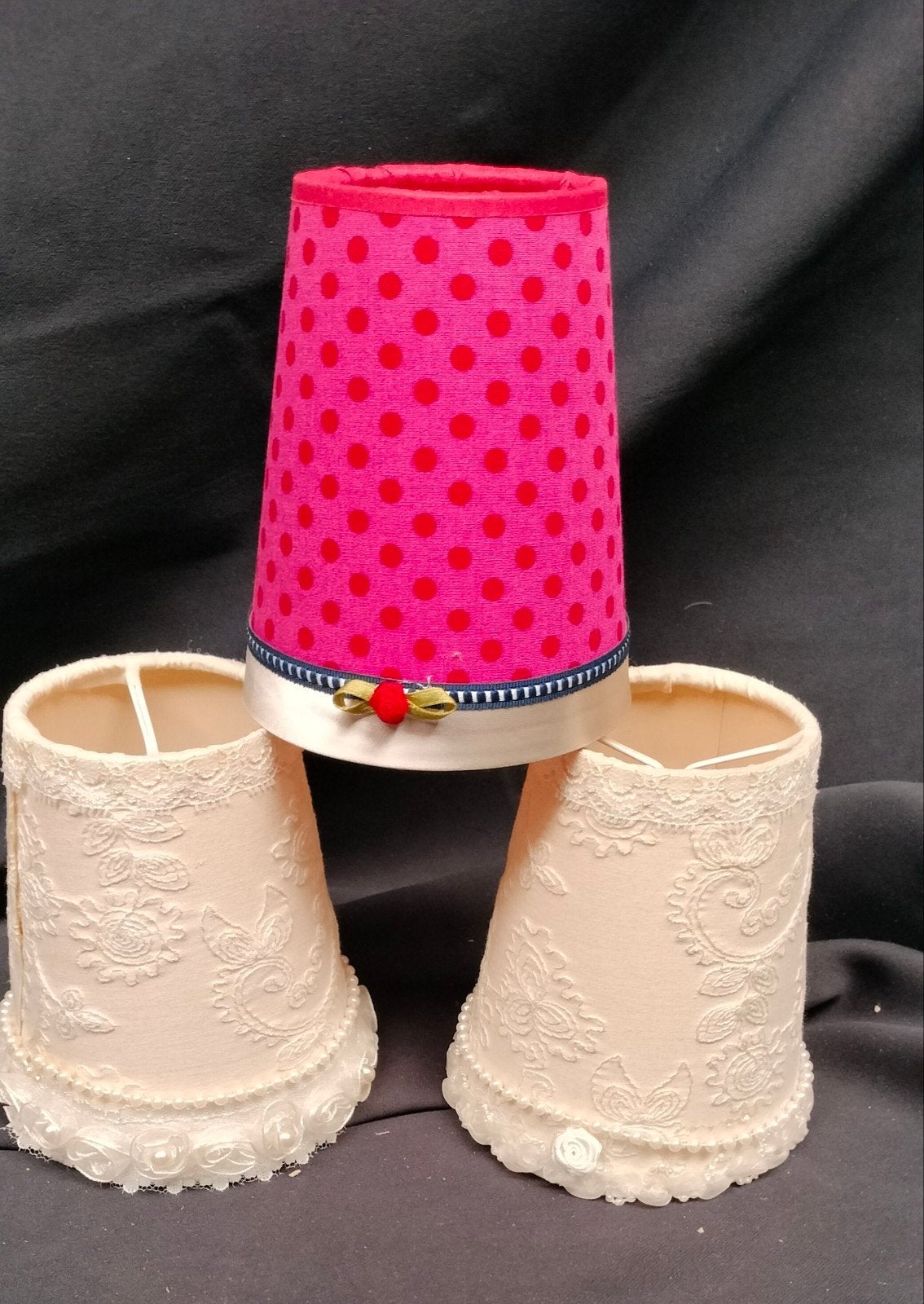 Schattige klem lampekapjes, Huis en Inrichting, Ophalen, Gebruikt, 12 cm