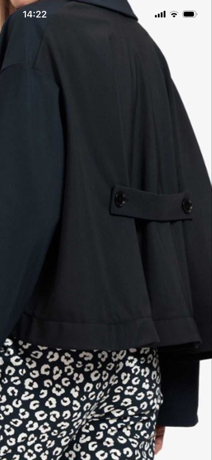Studio anneloes colbert/cape model blauw maat 40, Maat 38/40 (M), Blauw, Ophalen of Verzenden, Zo goed als nieuw