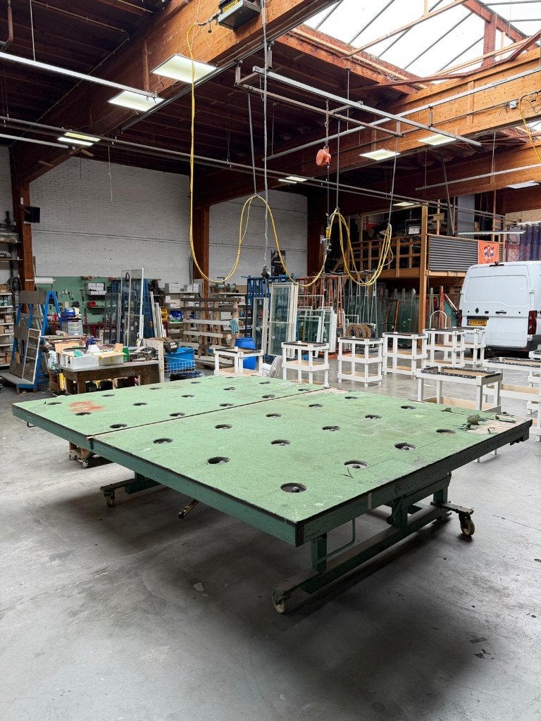 Kantelbare glassnijtafel 2400 x 3200, Ophalen, Gebruikt, 170 cm of meer