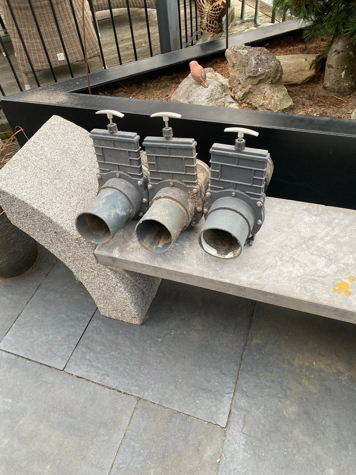 3x Vitera Gate Valve 4"/110mm - Gebruikt, Doe-het-zelf en Verbouw, Afvoer, Gebruikt, Pvc, Ophalen of Verzenden