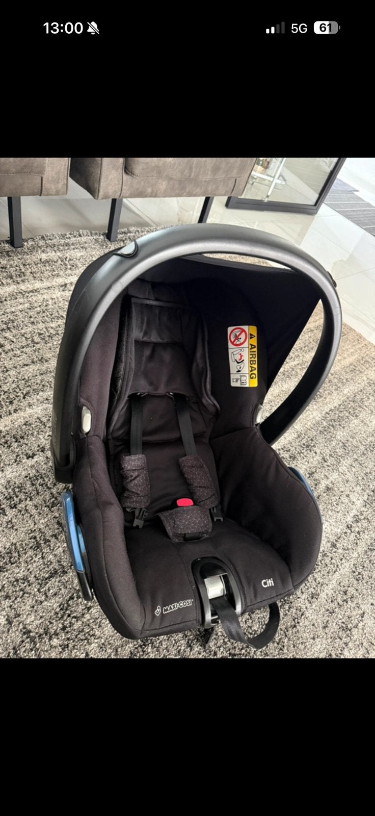 Maxicosi + 2 adapters, Kinderen en Baby's, Ophalen of Verzenden, 0 t/m 13 kg, Maxi-Cosi, Gebruikt