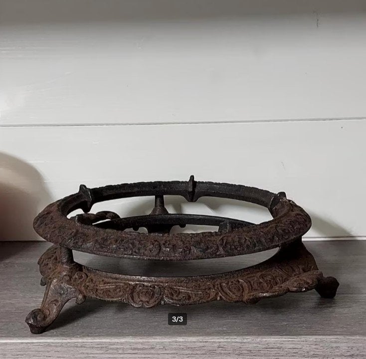 Gietijzeren randen petroleumstel, Ophalen of Verzenden