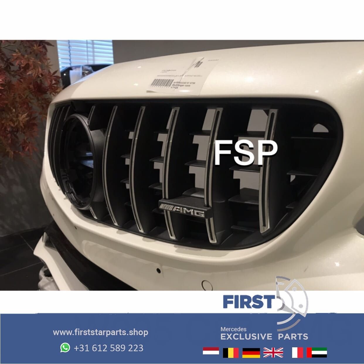 W205 S205 FACELIFT C63 AMG VOORBUMPER WIT COMPLEET Mercedes, Auto-onderdelen, Gebruikt, -, Voor, Ophalen of Verzenden