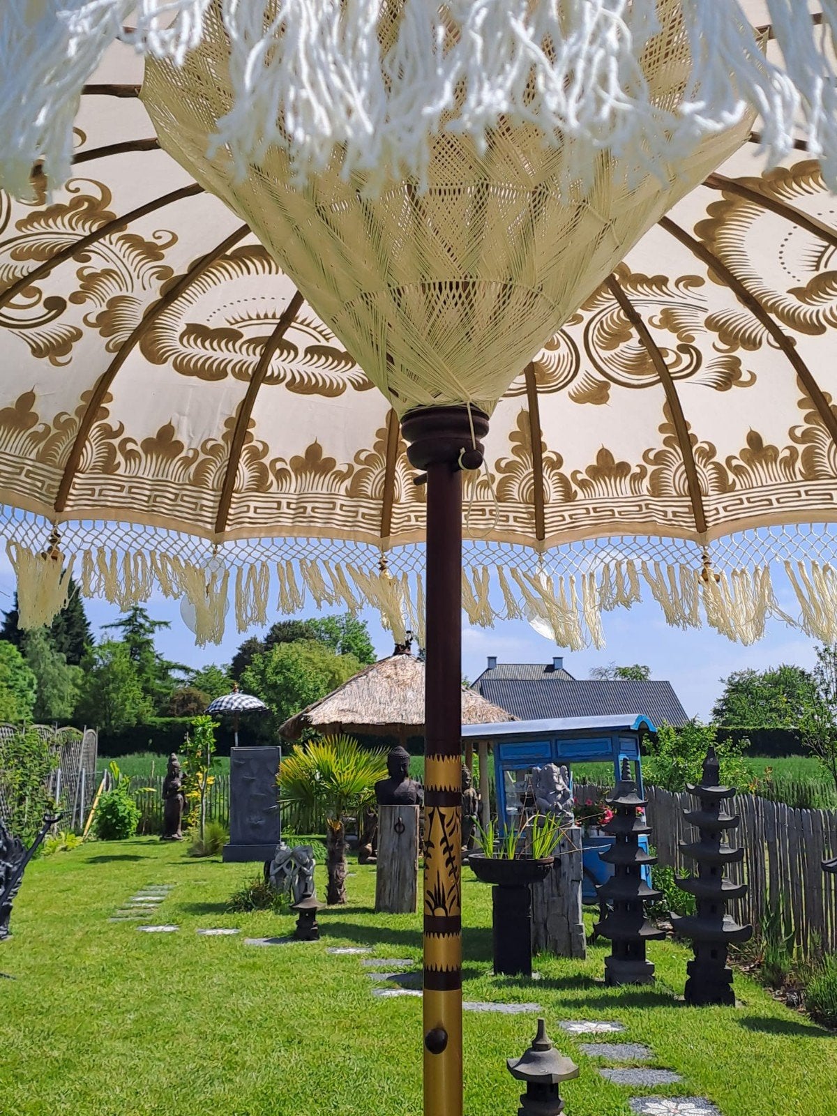 Ibiza parasol - Bali parasol, Tuin en Terras, Parasols, Ophalen, Www.ibizasfeer.nl, Nieuw, Info@ibizasfeer.nl