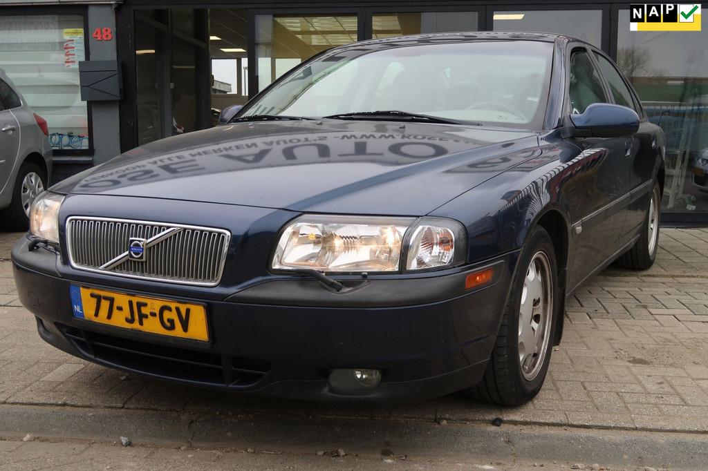 Volvo S80 2.4 Elan *Rijklaarprijs *Automaat *NAP, Beige, 1504 kg, Blauw, Leder en Stof