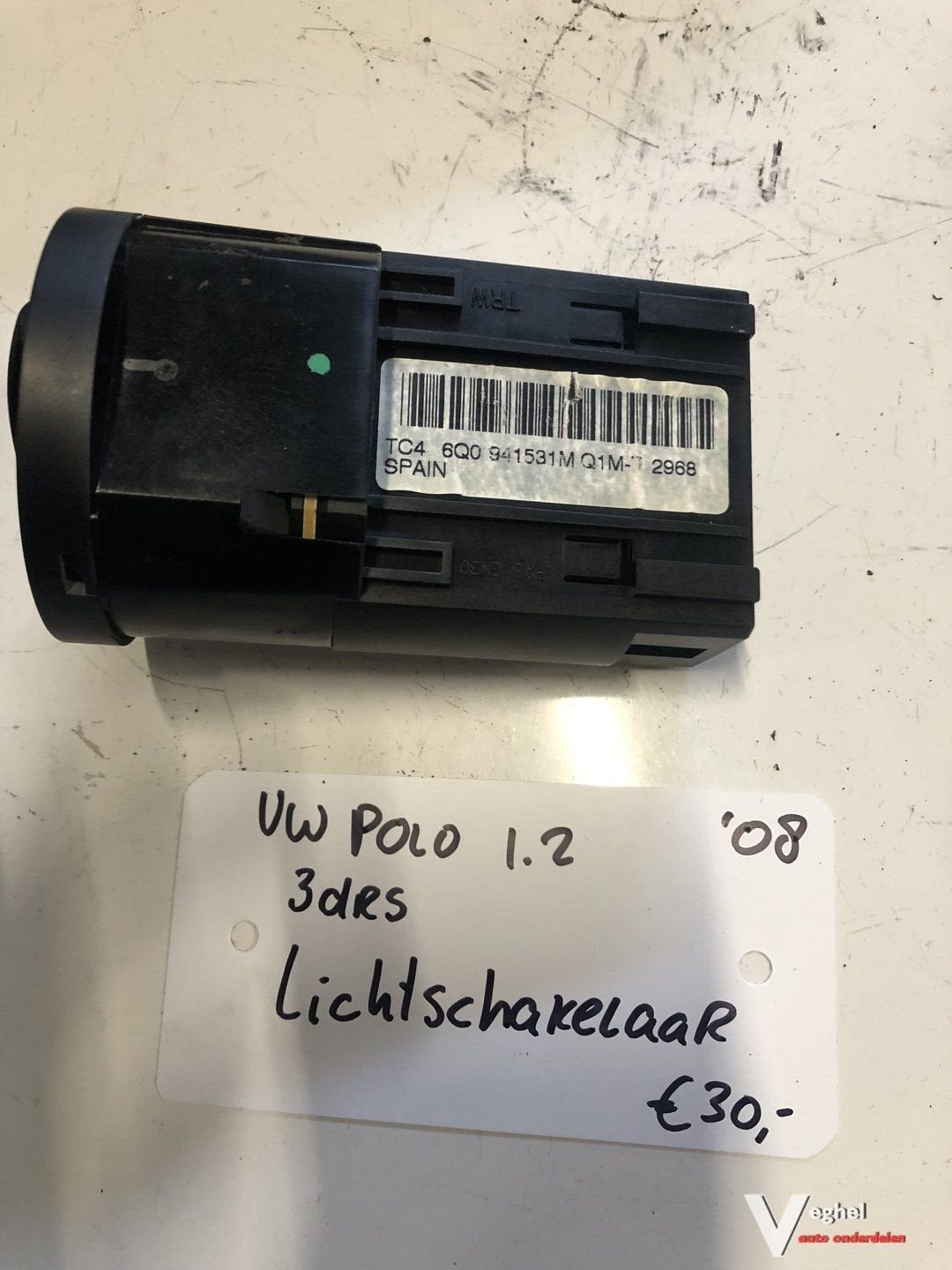 Vw Polo 1.2  3drs 2008 Licht schakelaar verlichtingschakelaa, Auto-onderdelen, Gebruikt, -, -, Ophalen of Verzenden