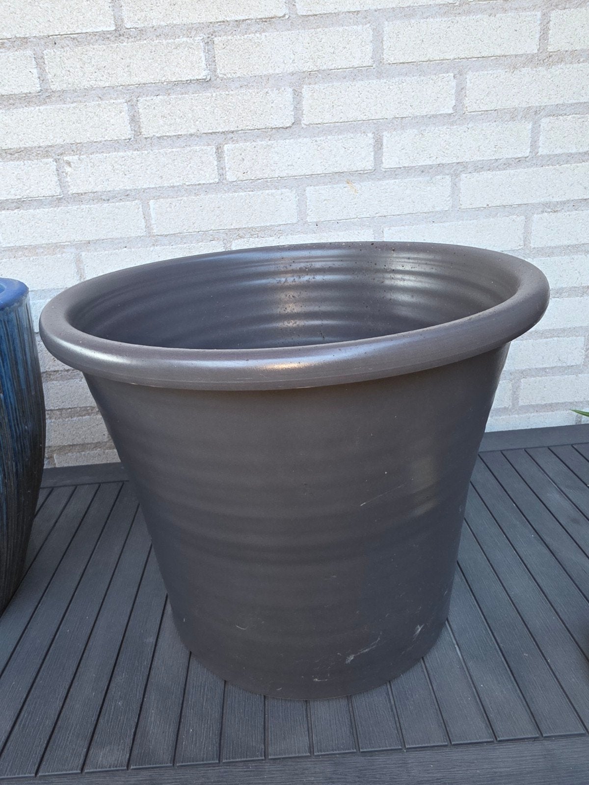 Grote binnenpot - Hoogte 31cm, Diameter 35cm, Rond, Binnen, Minder dan 40 cm, Aardewerk