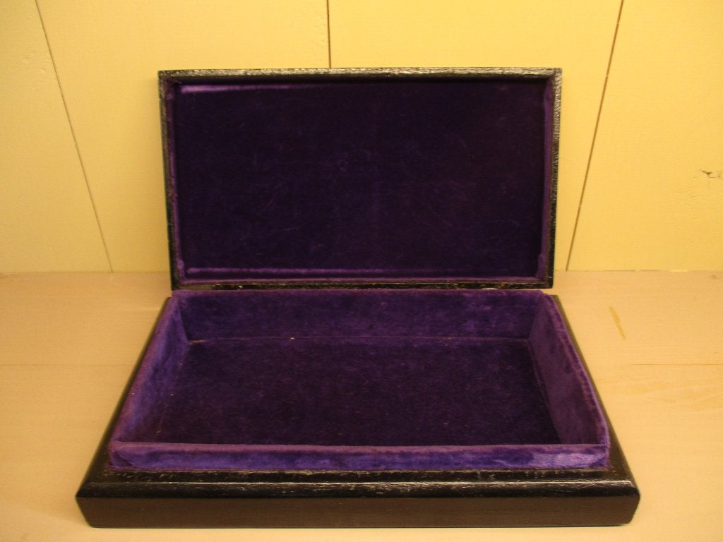 Houten sieradenkistje met fluwelen voering, Ophalen of Verzenden