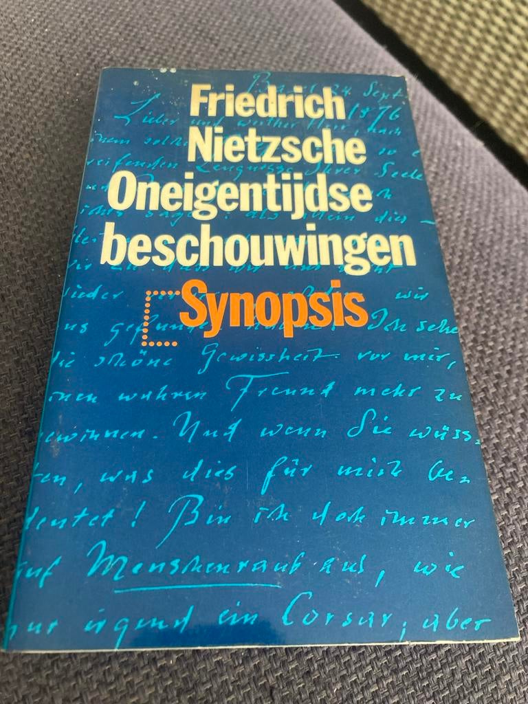 Nietzsche - Oneigentijdse beschouwingen (Synopsis), Ophalen of Verzenden, Gelezen, Wijsbegeerte of Ethiek