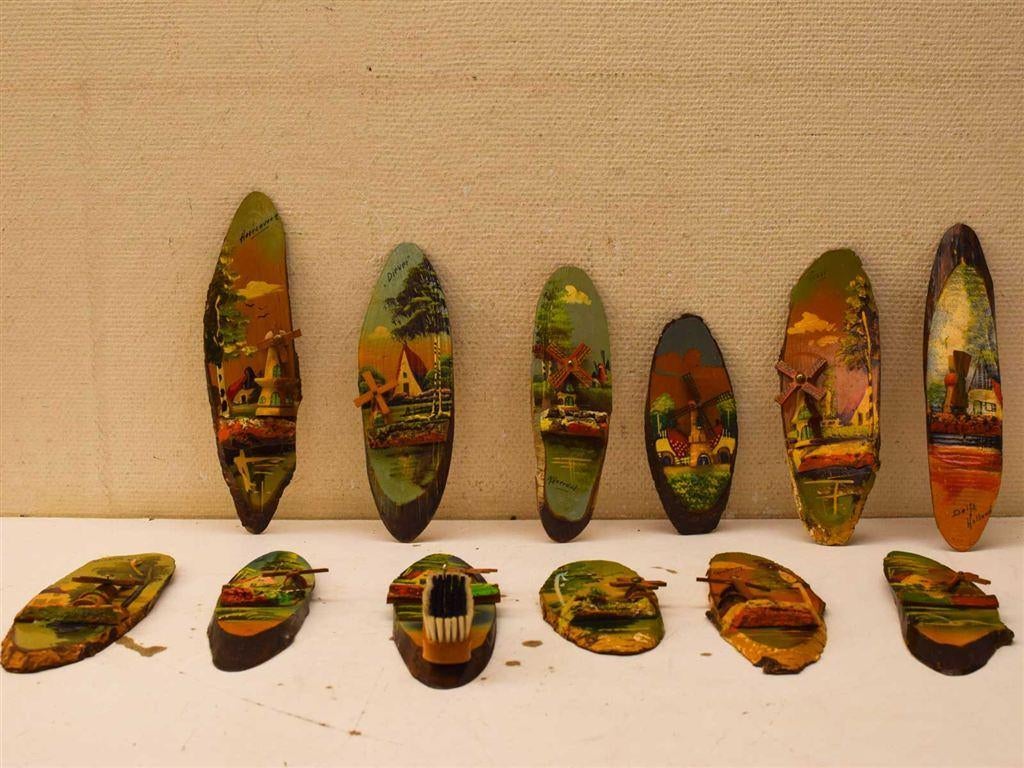 10 stuks Houten wandborden 51681, Ophalen of Verzenden, Gebruikt