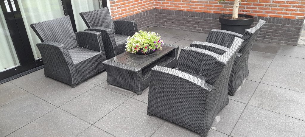 Komplete moderne tuinset in keurige staat!!, Ophalen, Gebruikt, Tuinset, Overige materialen