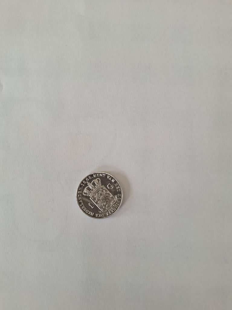 NEDERLAND 1 GULDEN ZILVER WILLEM3 1863, Postzegels en Munten, Ophalen of Verzenden, Koning Willem III, 1 gulden, Zilver