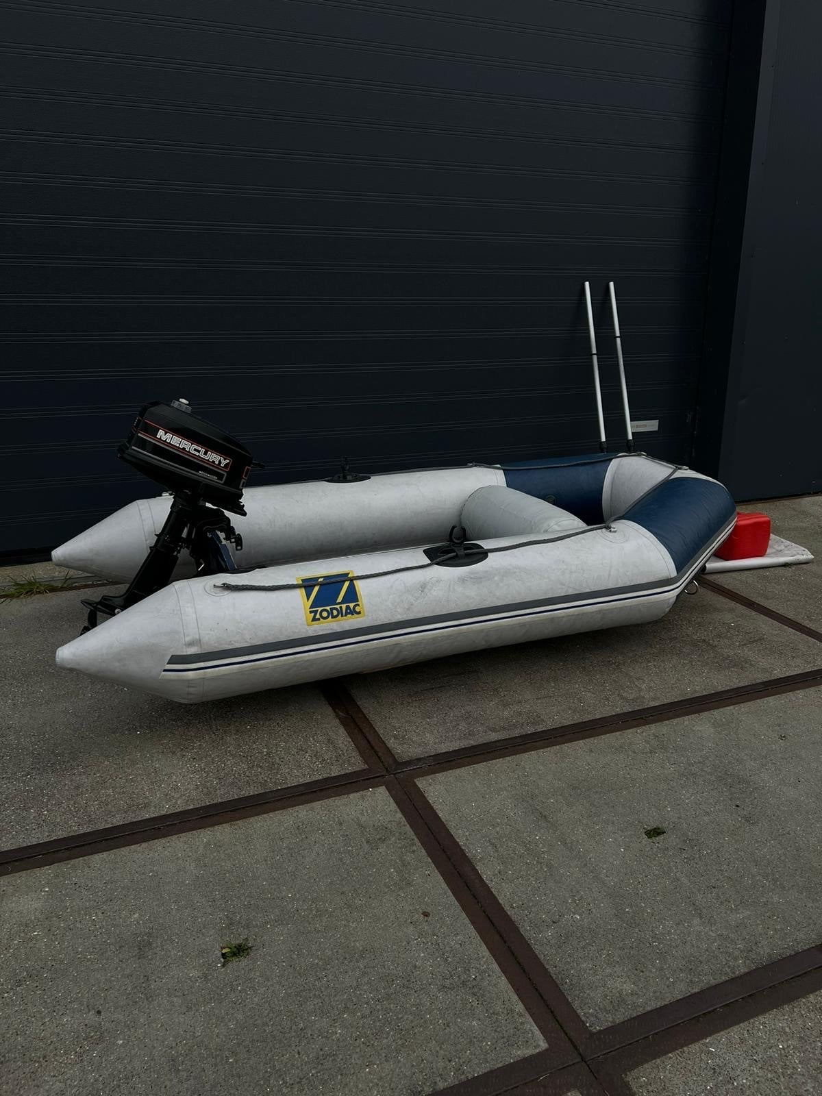 Zodiac rubberboot met 5pk Mercury buitenboordmotor, Watersport en Boten, Ophalen, Gebruikt, Overige typen