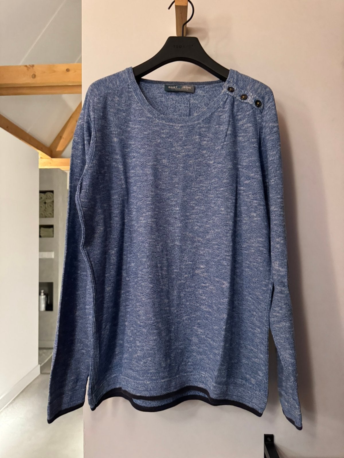 Cast iron trui sweater XXL blauw, Verzenden, Zo goed als nieuw, Maat 56/58 (XL), Blauw