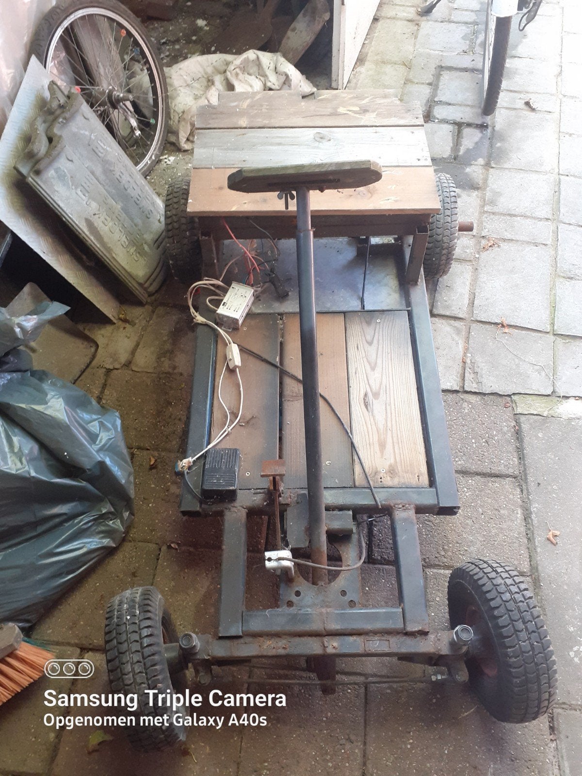 Zelfbouw elektrische skelter met motor en pedaal, Ophalen, Gebruikt, Berg, Motor