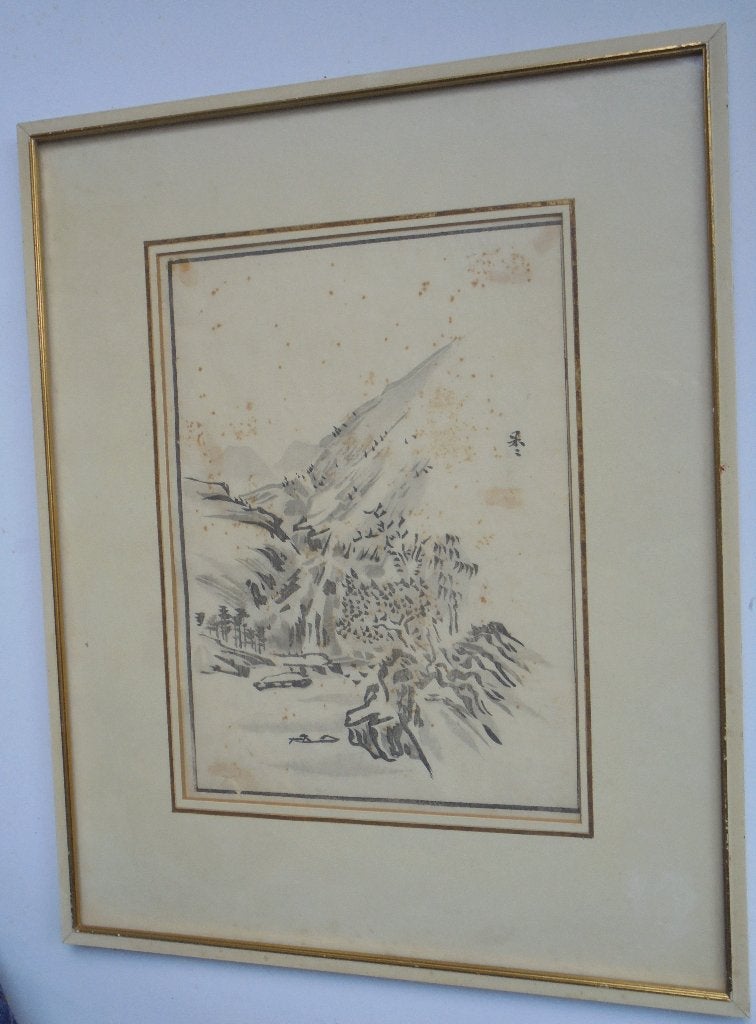 Antique Japanese woodblock painting (Bke-24), Ophalen