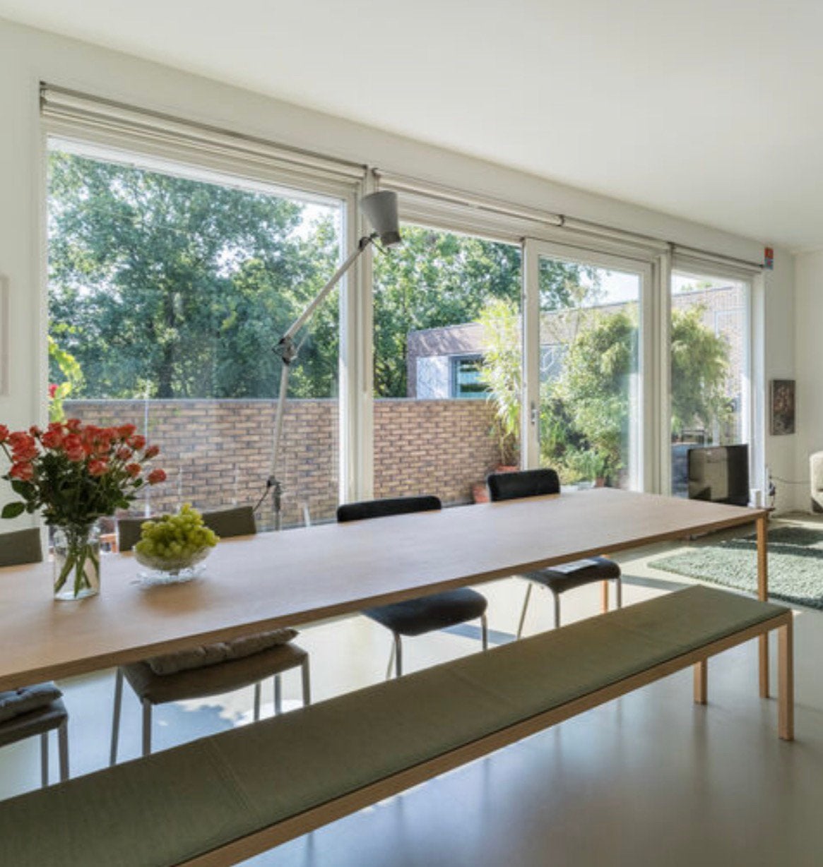 ARCO SLIM tafel & bench (inclusief kussen) - 2.80 cm x 90 cm, Ophalen, Modern design, 200 cm of meer, 50 tot 100 cm