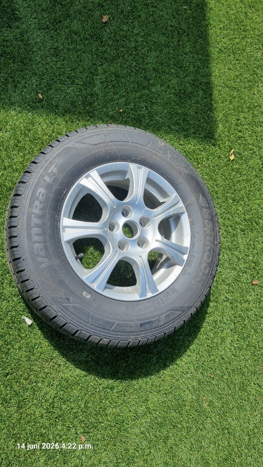 Reservewiel voor Tabbert Hankook 215/65R15C, Caravans en Kamperen, Caravan accessoires, Ophalen, Gebruikt