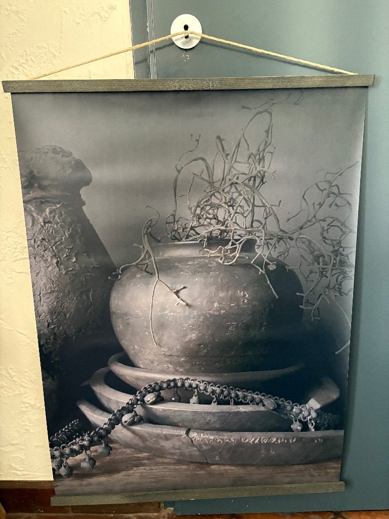 mooi wanddoek in stoer sober landelijk, 62 cm, Ophalen of Verzenden, Zo goed als nieuw, Kunststof