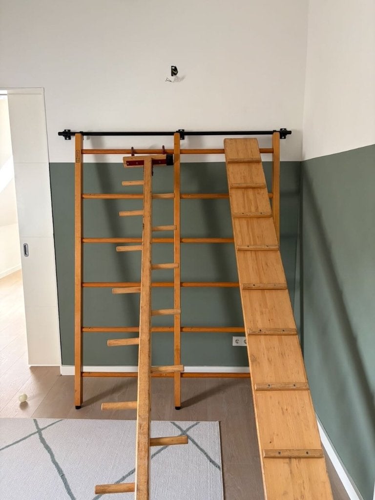 Klimrek binnen - Klimwand - met klimplank en ladder -, Ophalen, Gebruikt, Klimwand