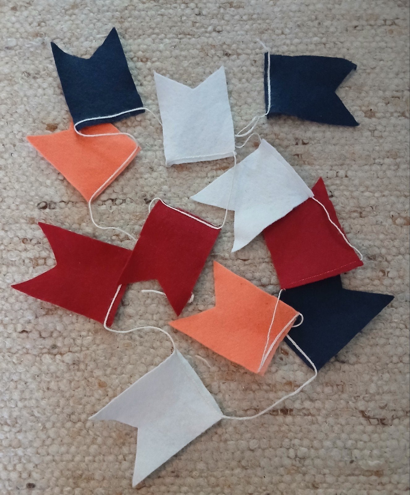 Vlaggenlijn van vilt - rood wit blauw en oranje, Ophalen of Verzenden, Zo goed als nieuw