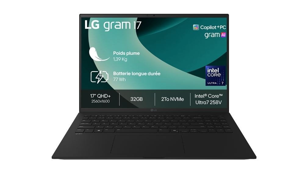 LG GRAM 17" 32 RAM, 2 TB, intel core ultra 7, Ophalen, 32 GB, Nieuw, Intel Core Ultra 7 258V