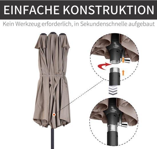 Dubbele Parasol – Grote Tuinparasol – Dubbele Zonnescherm, Corvance B.V., Verzenden, Nieuw, Corvancebol@gmail.com