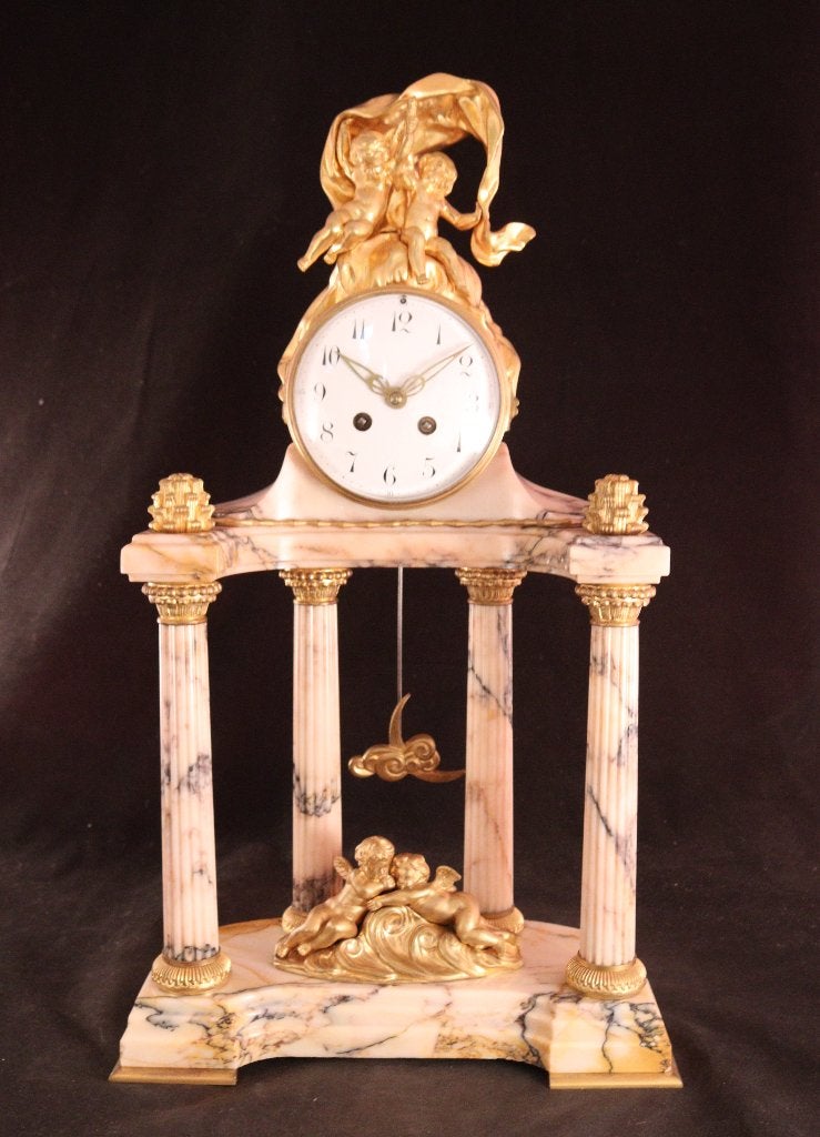 Imposante antieke portaal pendule, Ophalen of Verzenden