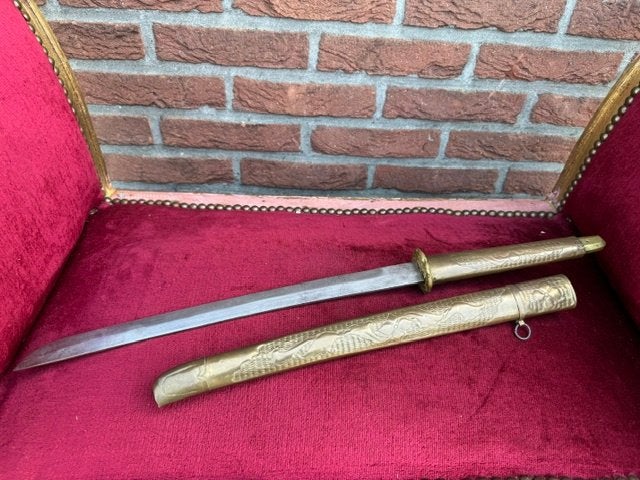 Indische golok met Japanse invloed, zwaard no kris/keris, Ophalen of Verzenden, Overige soorten, Azië, Zwaard of Sabel