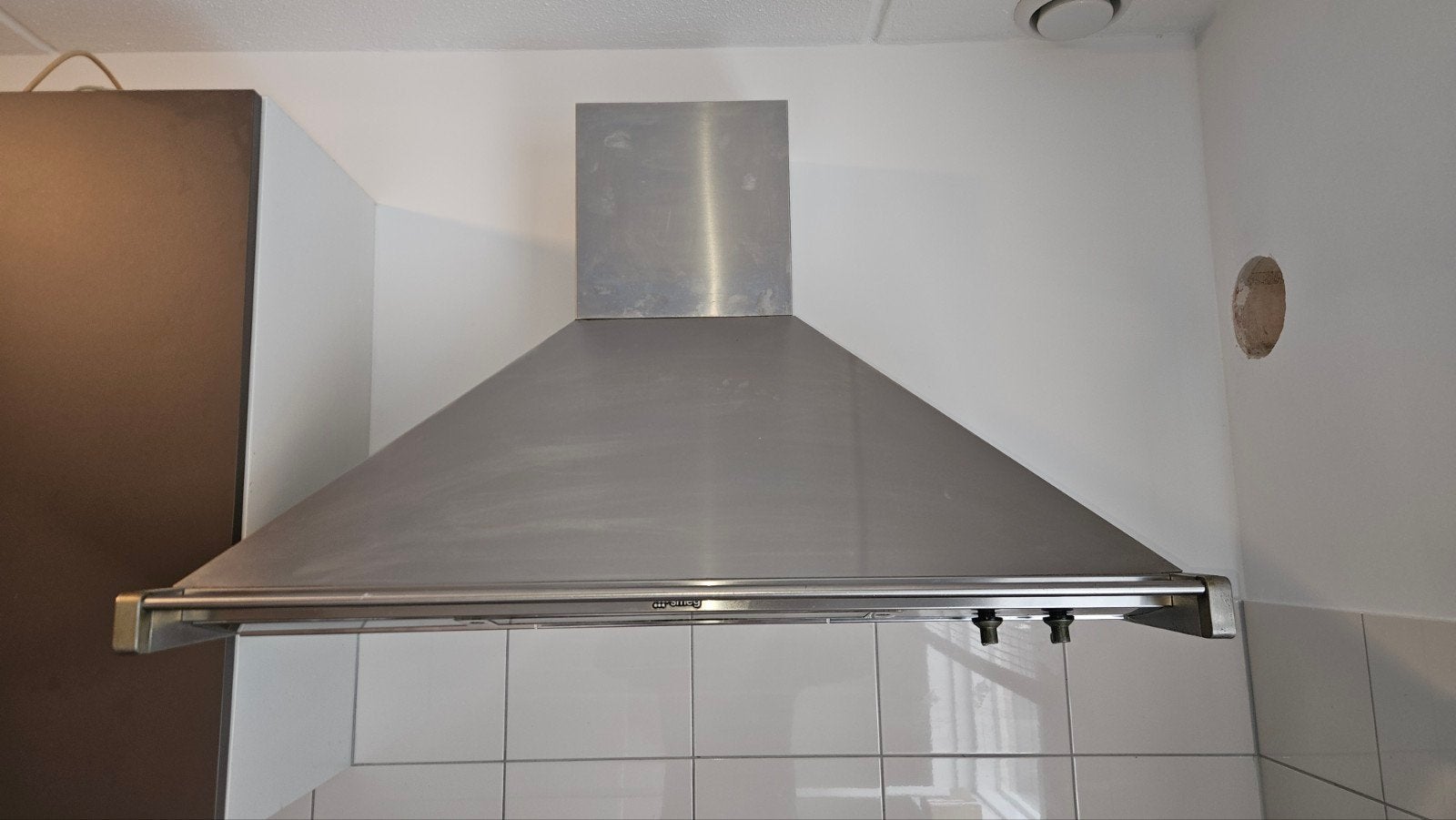 Smeg afzuigkap RVS - Goede staat, Ophalen, Gebruikt, Wandschouwkap, Motor