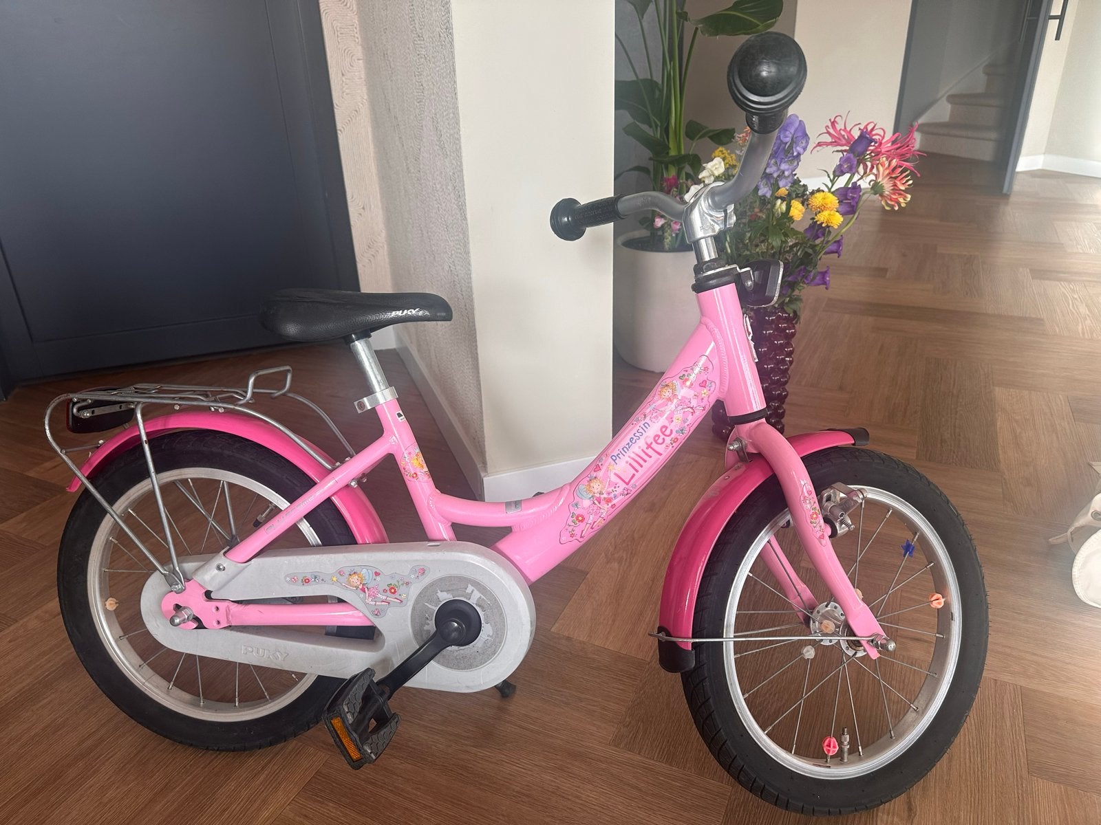Puky Prinsessin Lillifee kinderfiets - Roze, 16 inch, Ophalen, Zo goed als nieuw, Terugtraprem, 16 tot 20 inch
