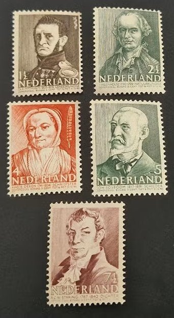 Nederland 1941-nvph 392-396 - Zomerzegels, Postzegels en Munten, Postzegels | Nederland, Ophalen of Verzenden, Na 1940