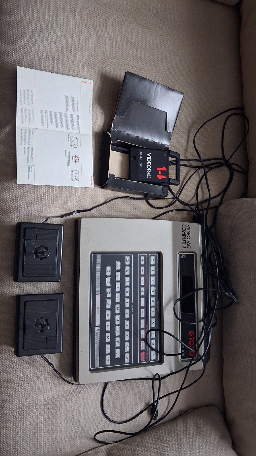 Te koop vintage g7000 spelcomputer philips met game, Spelcomputers en Games, Ophalen of Verzenden