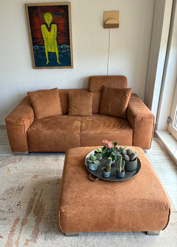 2 zitsbank 200x71x98 met loose poef, Ophalen, 150 tot 200 cm, Tweepersoons, 75 tot 100 cm