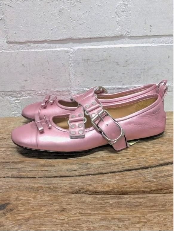 13 09 SR - Leren designer ballerina maat 40 - Nieuw €550, 13 09 SR, Nieuw, X, Roze