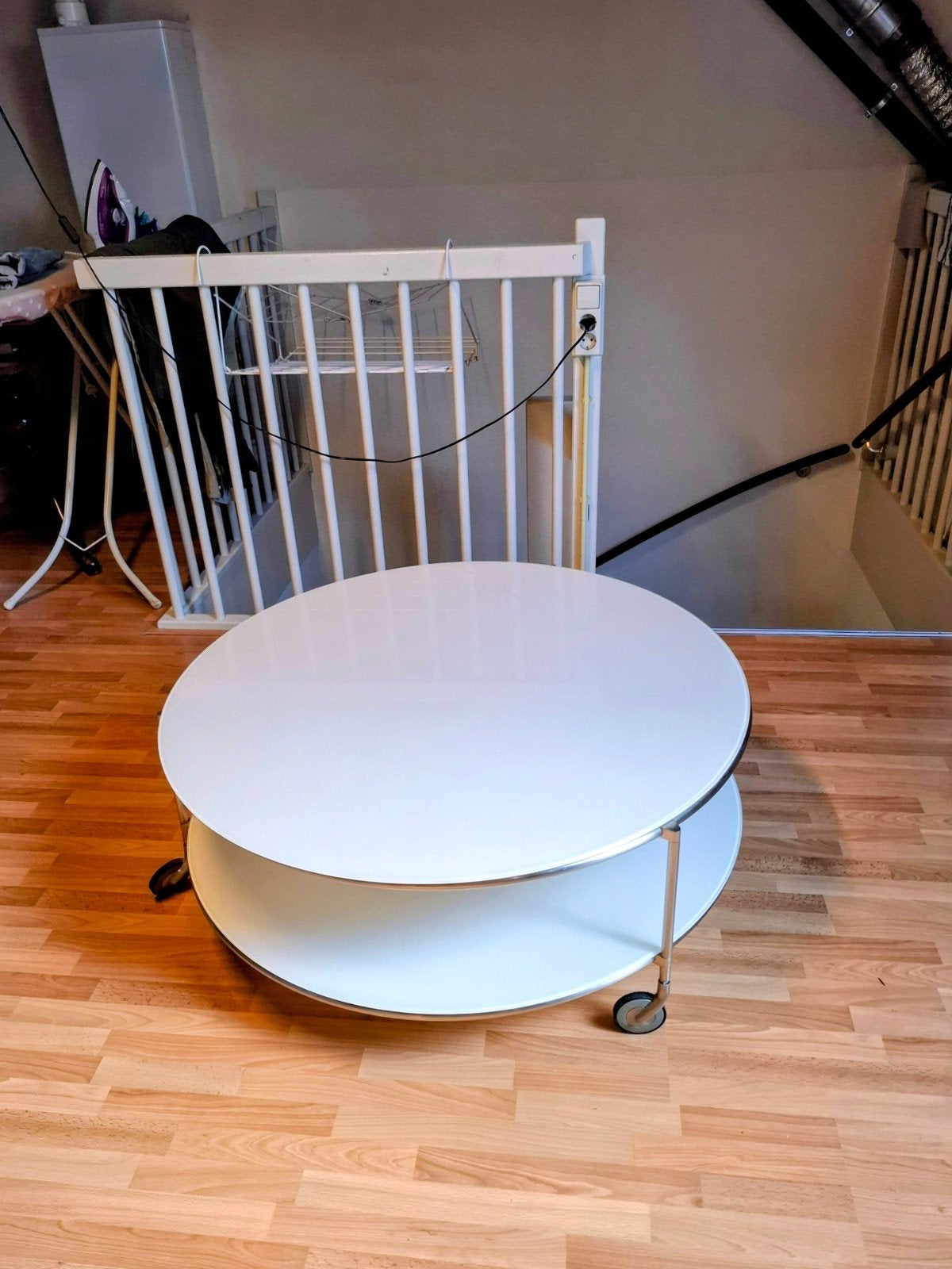 vintage Ikea Strind salontafel rond 100cm, Huis en Inrichting, Tafels | Salontafels, Ophalen, Gebruikt, 50 tot 100 cm, Overige materialen