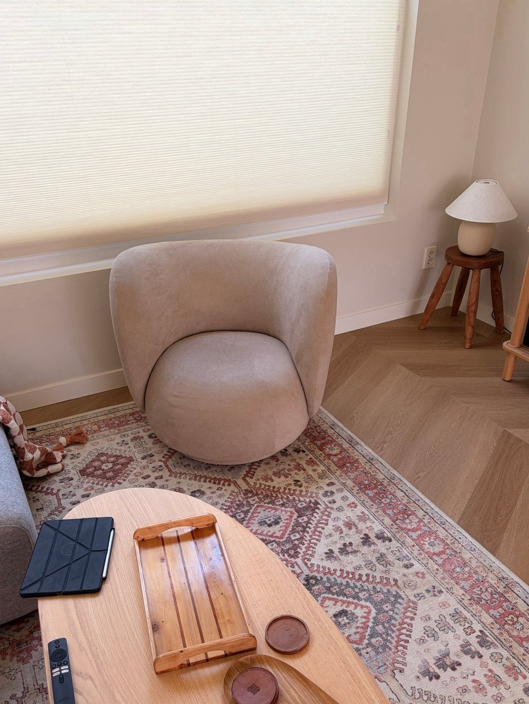 Ferm living Rico Fauteuil zo goed als nieuw, Ophalen, Zo goed als nieuw, Stof, 75 tot 100 cm