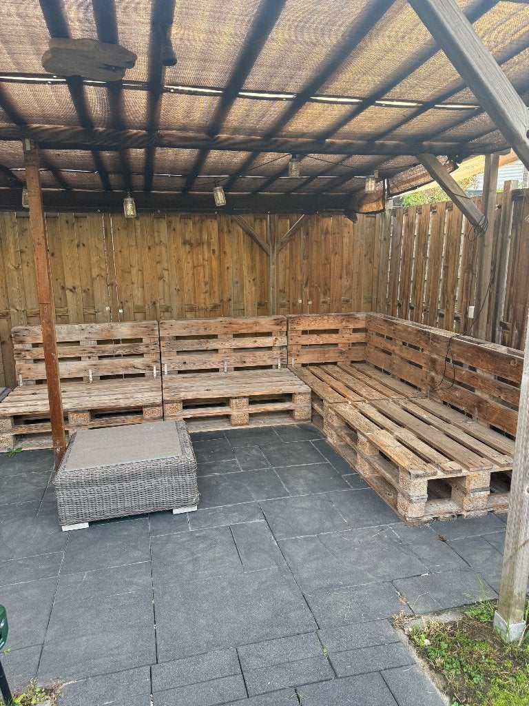 Palletlounge zonder kussens, Ophalen, Gebruikt, Loungeset, Hout