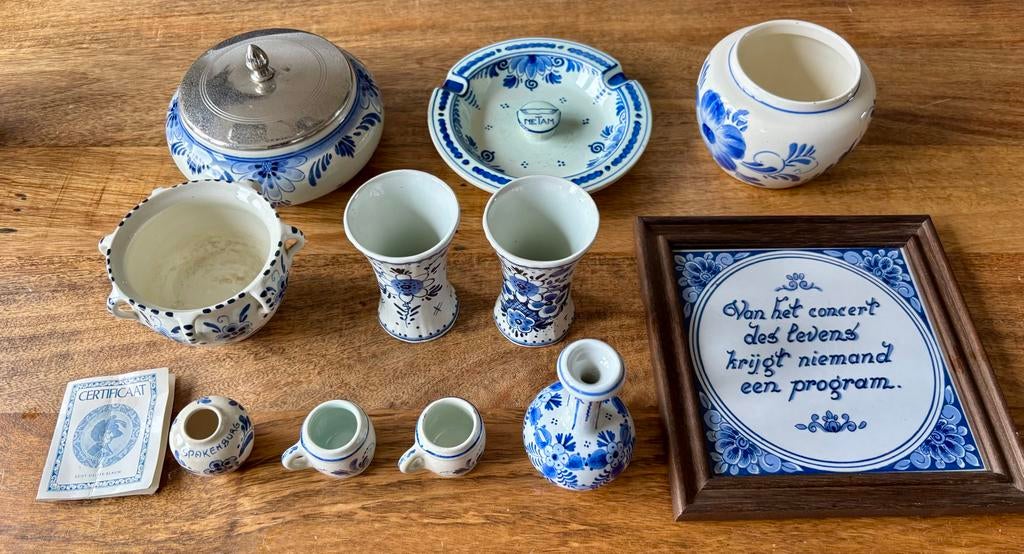 Collectie Delfts Blauw - 11 stuks incl. certificaat, Ophalen of Verzenden