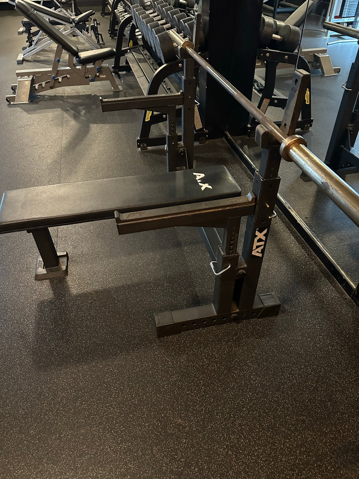 Benchpress bankdrukken ATX halterbank, Ophalen, Zo goed als nieuw, Borst, Fitnessbank