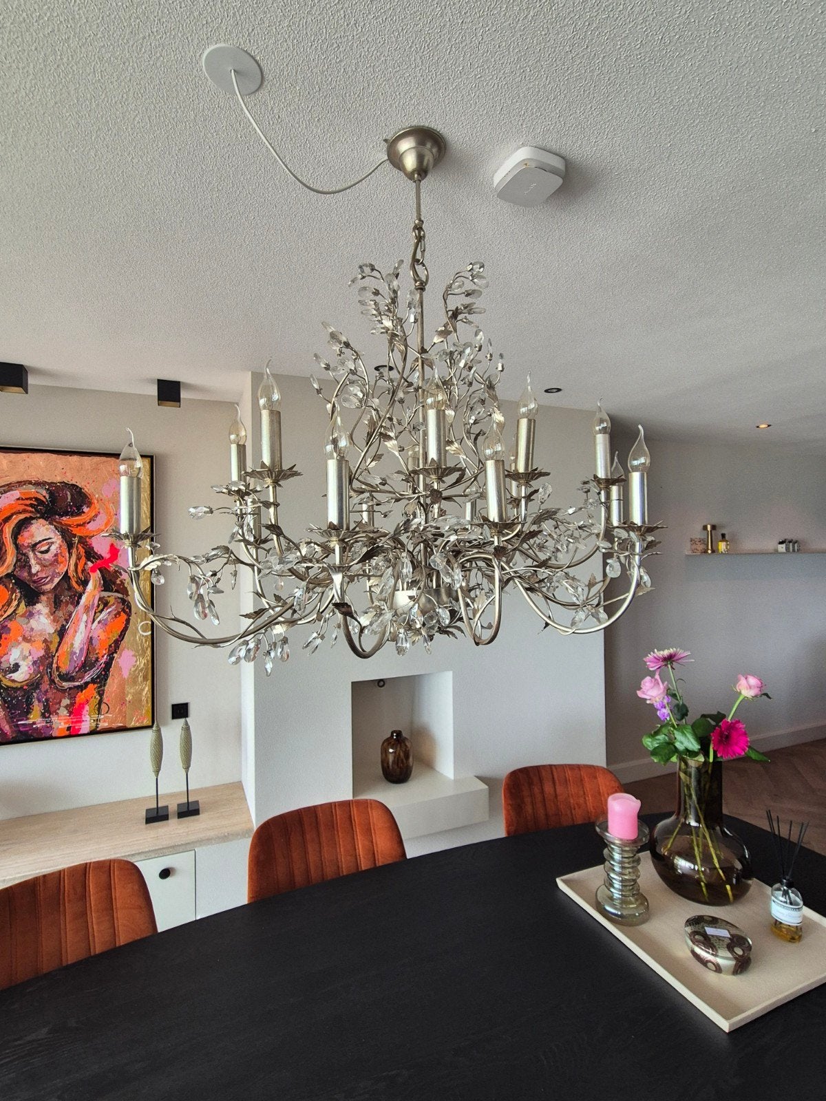 Chandelier Elegance Silver / moderne kroonluchter, Ophalen, Zo goed als nieuw