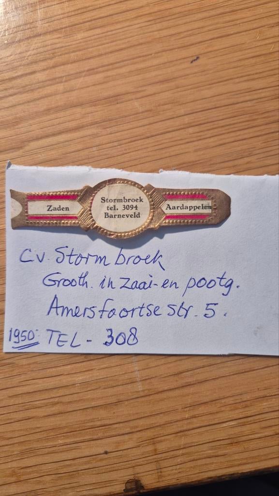 Sigarenbanden Barneveld, Verzamelen, Ophalen, Zo goed als nieuw, Sigarenbandjes
