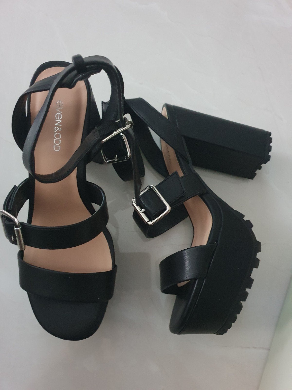 Even&Odd Zwarte Plateau Sandalen Maat 37 Nieuw, Kleding | Dames, Zwart, Nieuw, Even&Odd, Sandalen of Muiltjes